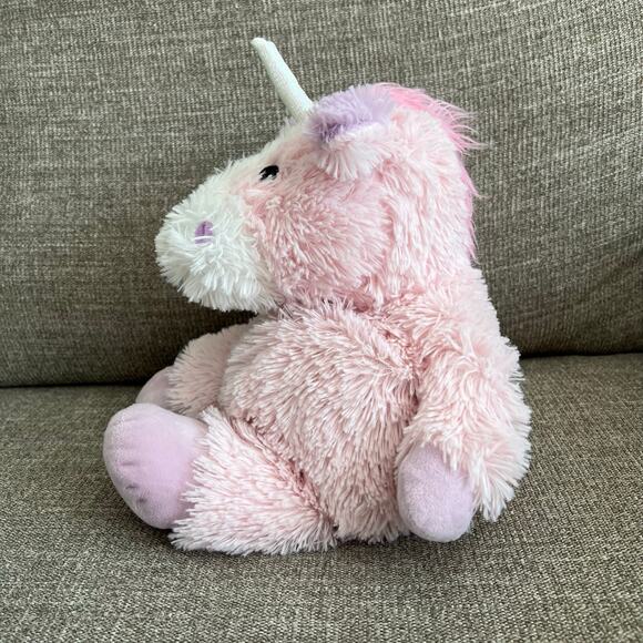 Pink Unicorn Warmies Stuffed Animal Plush Rainbow Spakle - Picture 3 of 13